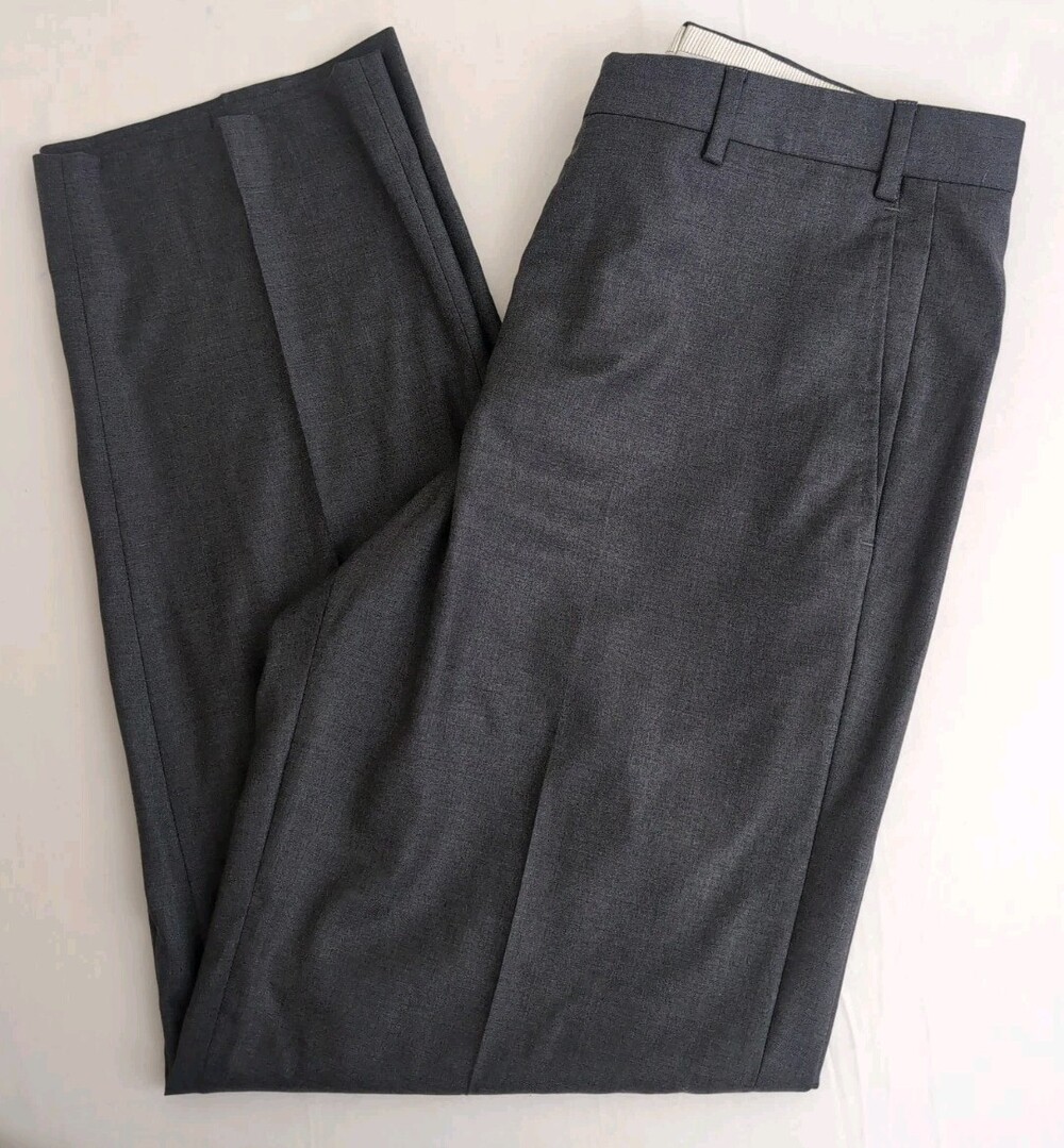 Zanella Platinum Loro Piana Tasmanian 150's Mens Gray Dress Pants Size 34 X 30